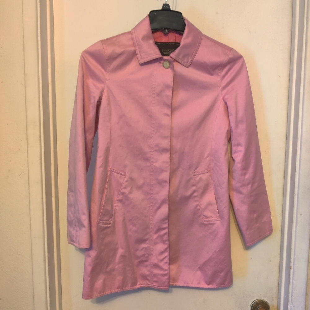 Coach Barbie Pink Overcoat. Sz XS